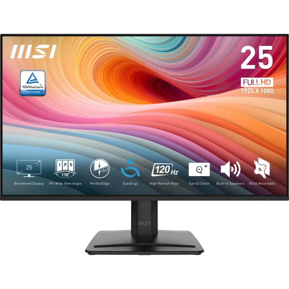 MSI monitor PRO MP251 E2 24,5" IPS/FHD/120Hz/1ms/HDMI/DP/VGA/černá