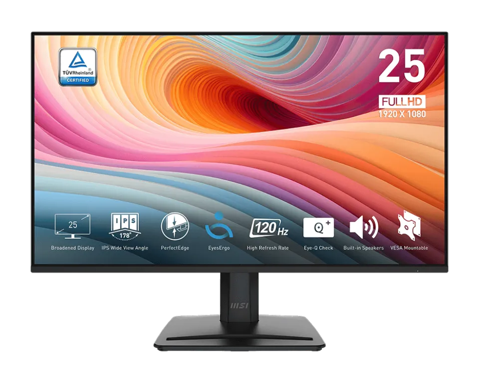 MSI monitor PRO MP251 E2 24,5" IPS/FHD/120Hz/1ms/HDMI/DP/VGA/černá