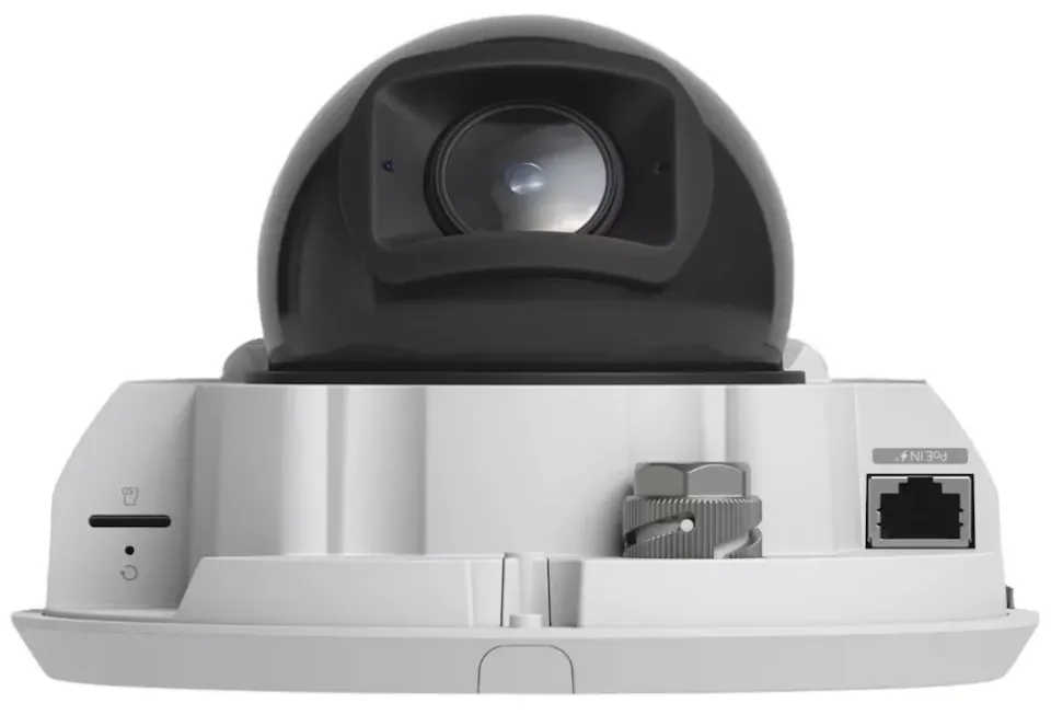 Ubiquiti UniFi G6 Edge Dome - kamera, 8Mpx rozlišení, IR LED, AI detekce, IP66, IK10, 2.36x zoom, MicroSD, PoE+, bílá