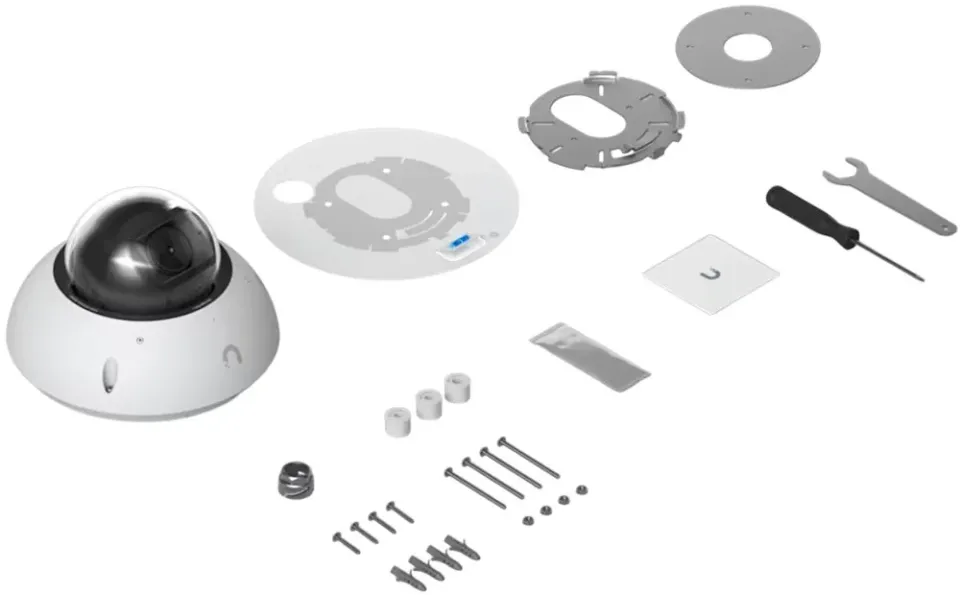 Ubiquiti UniFi G6 Edge Dome - kamera, 8Mpx rozlišení, IR LED, AI detekce, IP66, IK10, 2.36x zoom, MicroSD, PoE+, bílá