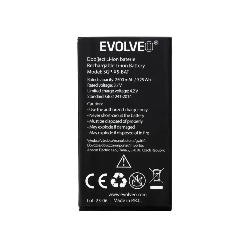 EVOLVEO orig. baterie 2500 mAh pro StrongPhone X5