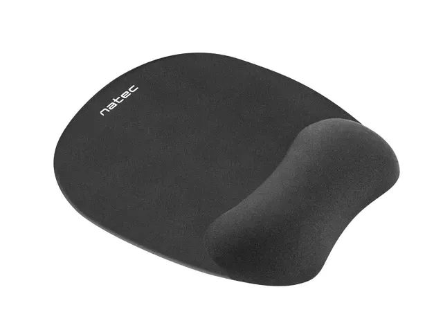 Podložka pod myš ergonomická Natec CHIPMUNK, paměťová pěna, černá, 230x200 mm