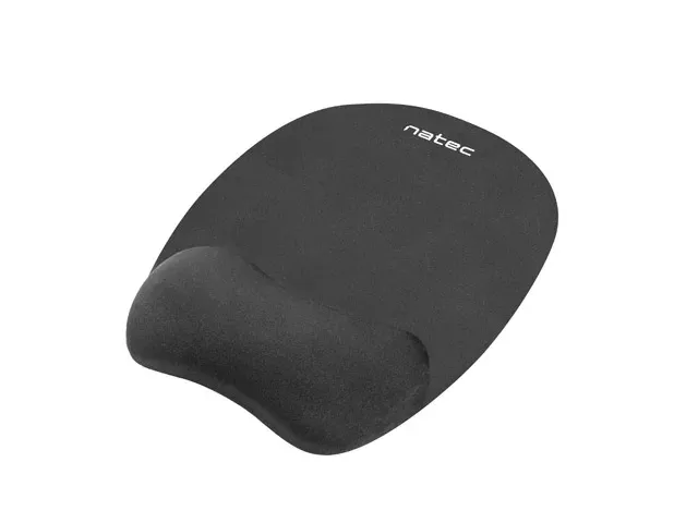 Podložka pod myš ergonomická Natec CHIPMUNK, paměťová pěna, černá, 230x200 mm