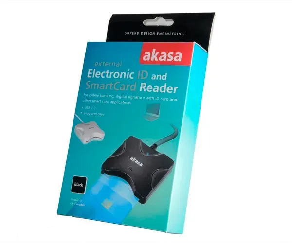 AKASA externí čtečka Smart karet - černá