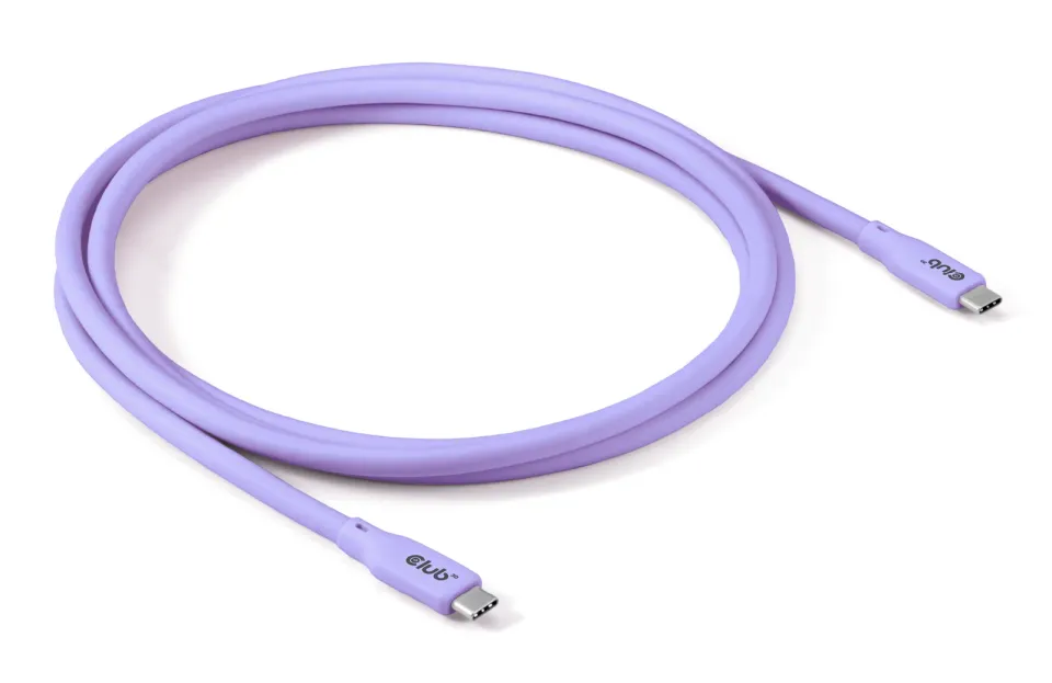 Club3D Kabel USB-C 4.0, 20Gbps, 4K60Hz, PD 240W, 2m, fialová