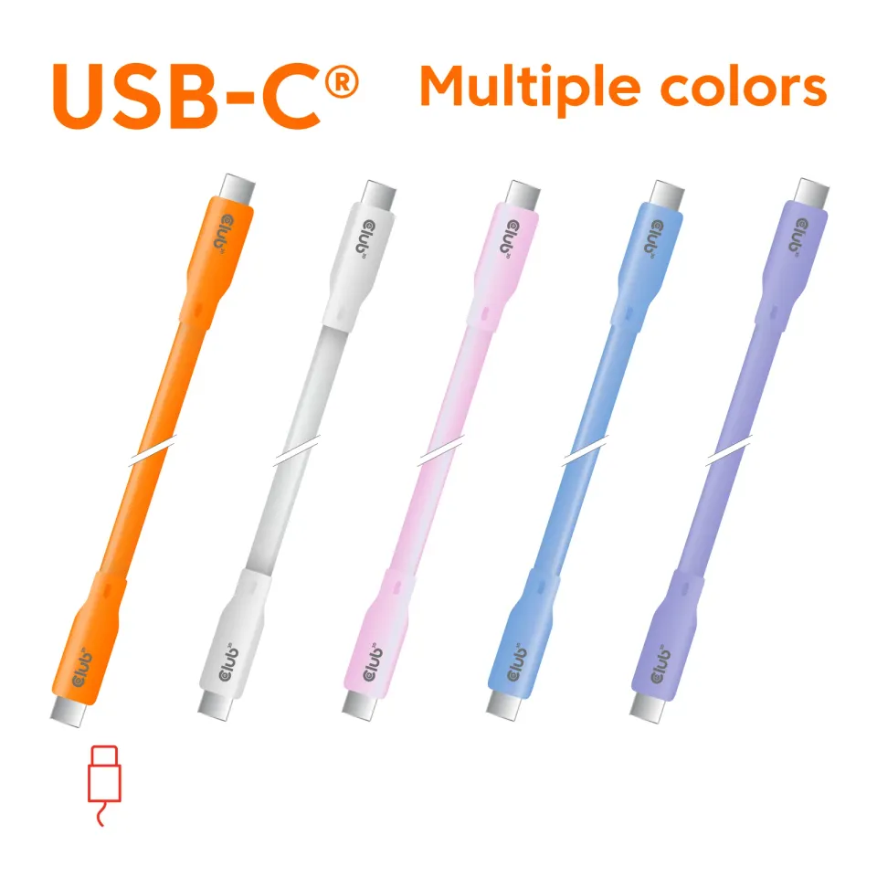Club3D Kabel USB-C 4.0, 20Gbps, 4K60Hz, PD 240W, 2m, fialová