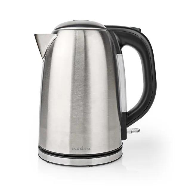 Nedis KAWK350EAL - Rychlovarná Konvice | 1,7 L | Hliník | Černá / Stříbrná | Oto