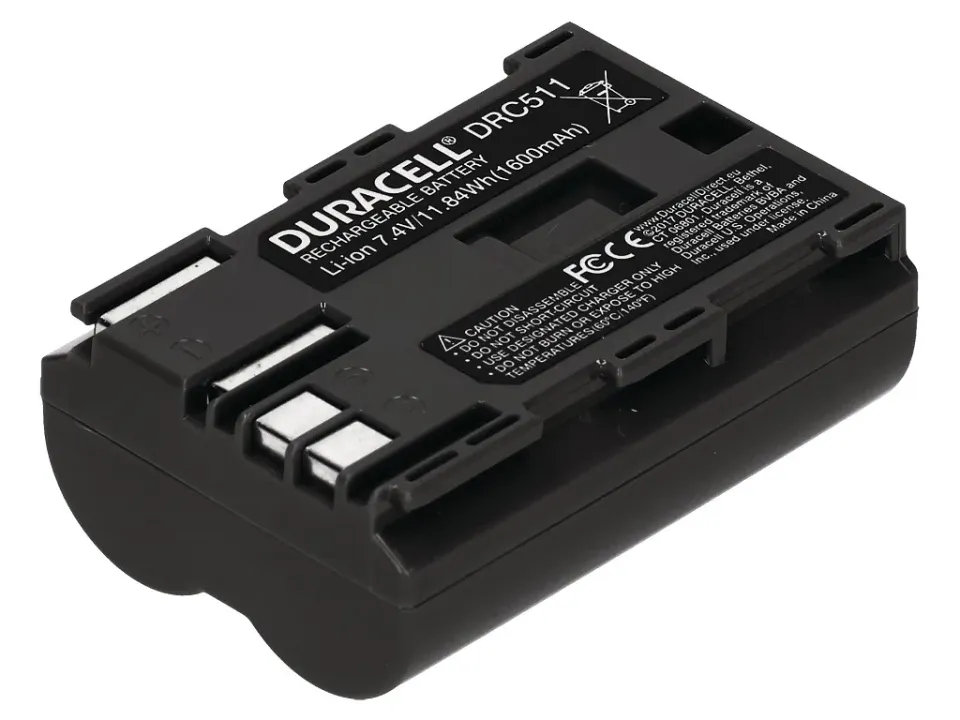 DURACELL Baterie - DRC511 pro Canon DRC511, černá, 1400 mAh, 7.4 V