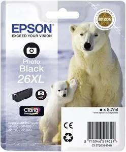 EPSON cartridge T2631 photo black (lední medvěd) XL
