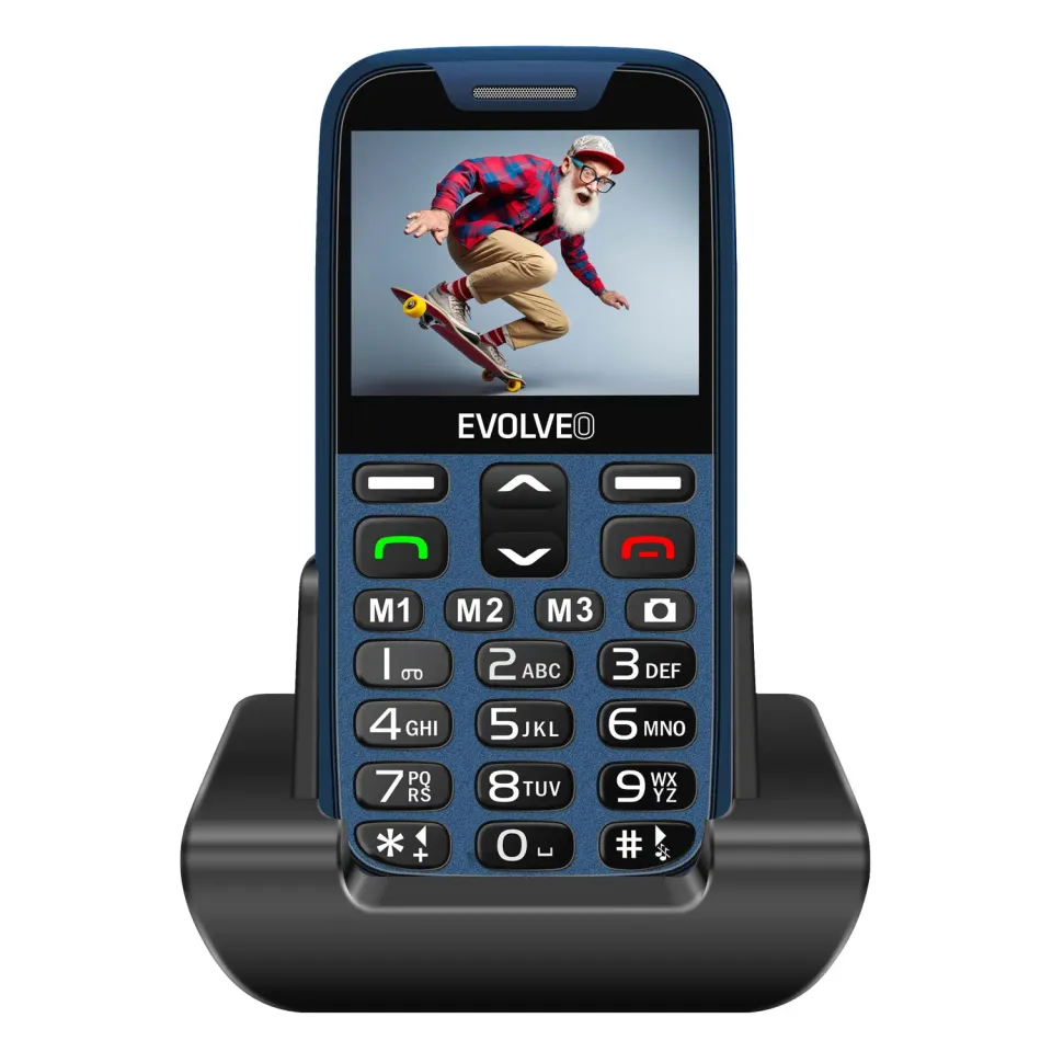 EVOLVEO EasyPhone XR, telefon pro seniory s nabíjecím stojánkem, 2,3" 320 x 240/