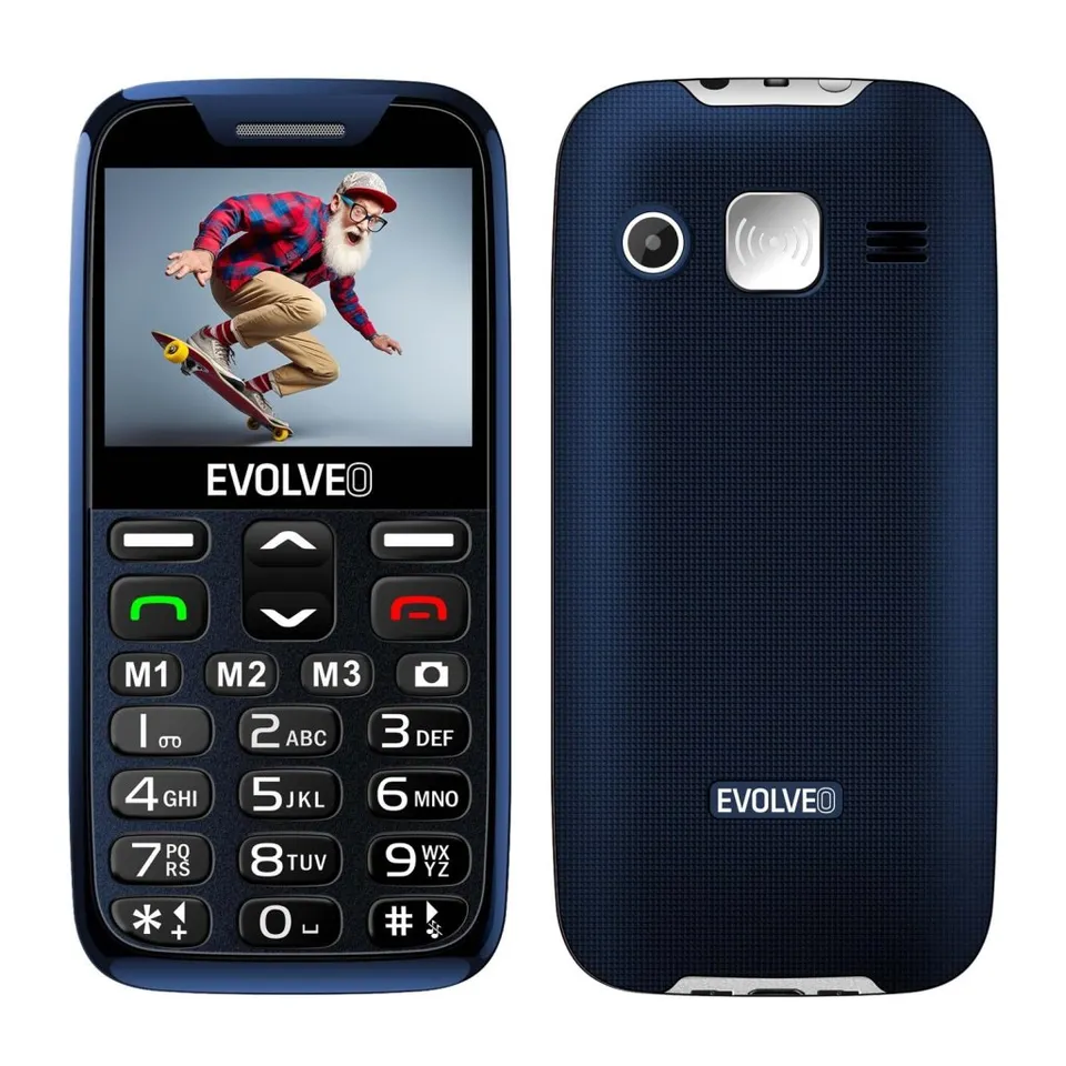 EVOLVEO EasyPhone XR, telefon pro seniory s nabíjecím stojánkem, 2,3" 320 x 240/ (EP-601-XR-BL)