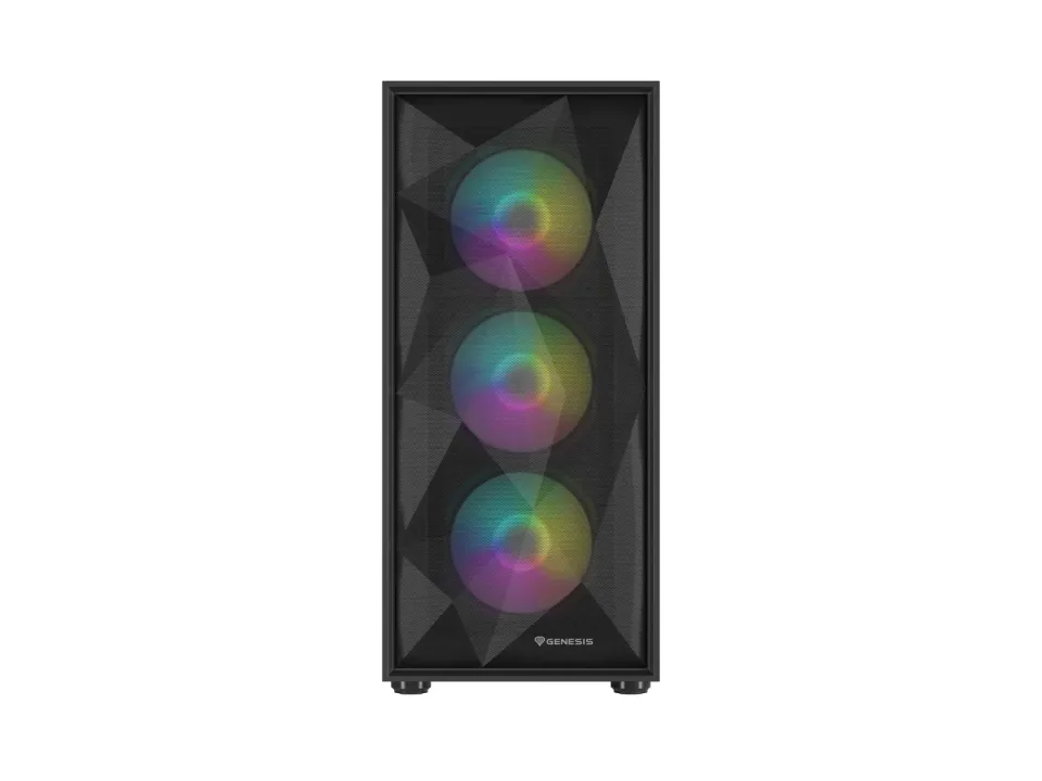 Počítačová skříň Genesis DIAXID 605 ARGB/Midi Tower/Transpar./Černá