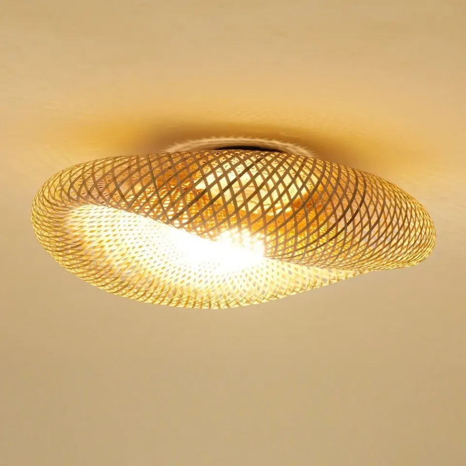 IMMAX BOHO HILO designové stropní svítidlo, D80cm, E27, bambus