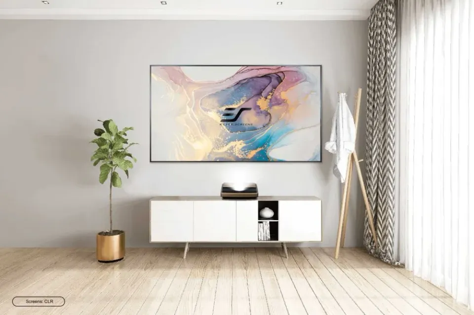 ELITE SCREENS plátno v pevném rámu 110" (280cm)/ 16:9/ 137,1×243,6cm/ CLR3/ bezrámové/ pro UST projektory