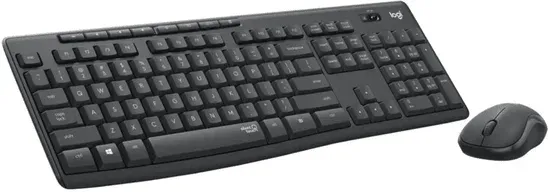 Logitech Silent Wireless Combo MK295, bezdrátová klávesnice + myš, 2.4 GHz, CZ/SK, Graphite