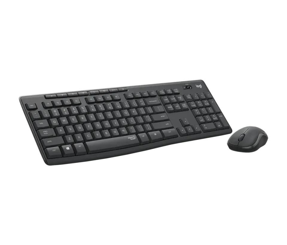 Logitech Silent Wireless Combo MK295, bezdrátová klávesnice + myš, 2.4 GHz, CZ/SK, Graphite