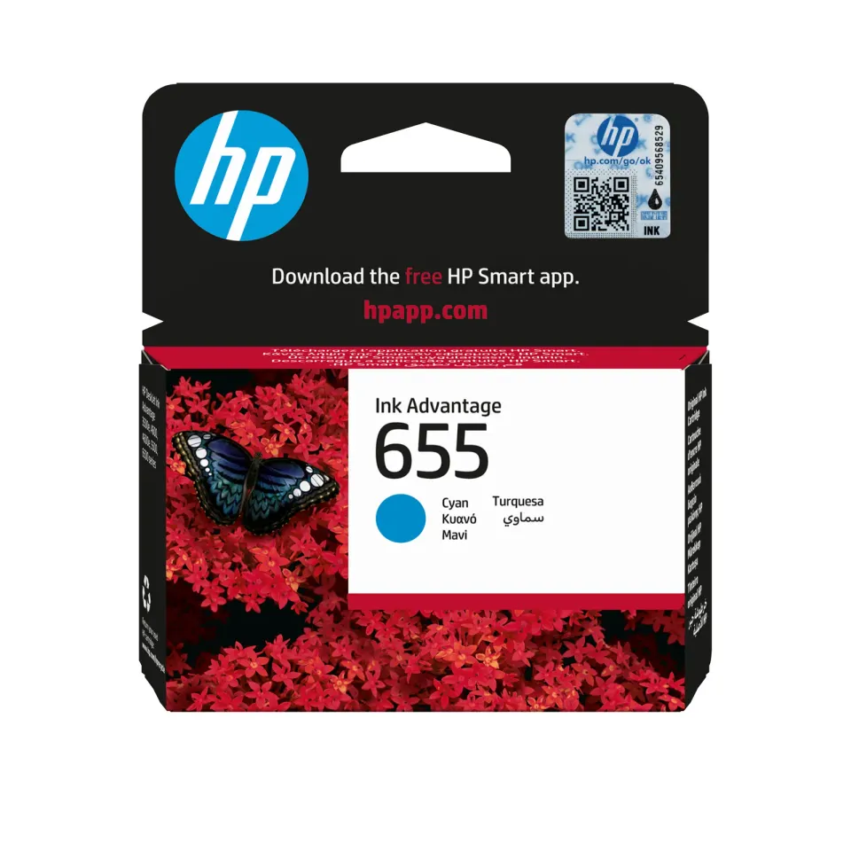 HP CZ110AE originální náplň azurová č.655 cca600 stran (cyan pro DJ Advantage 3525, 4615, 4625, 5525, 6525)