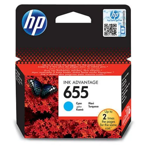 HP CZ110AE originální náplň azurová č.655 cca600 stran (cyan pro DJ Advantage 3525, 4615, 4625, 5525, 6525)
