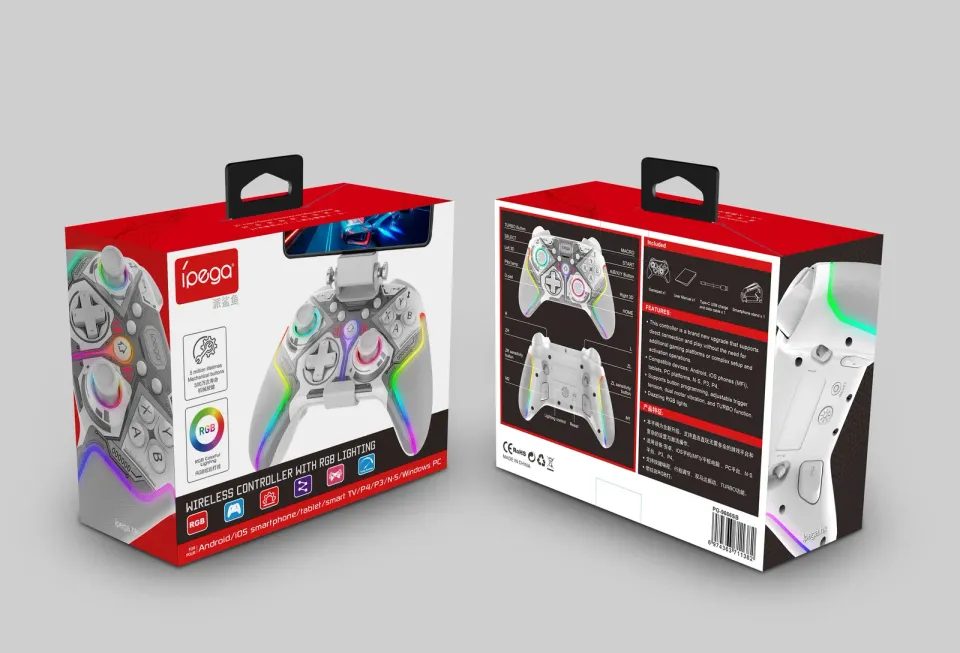 iPega 9666BH Bluetooth RGB Gamepad pro Android/iOS/PS3/PS4/PC/N-Switch White