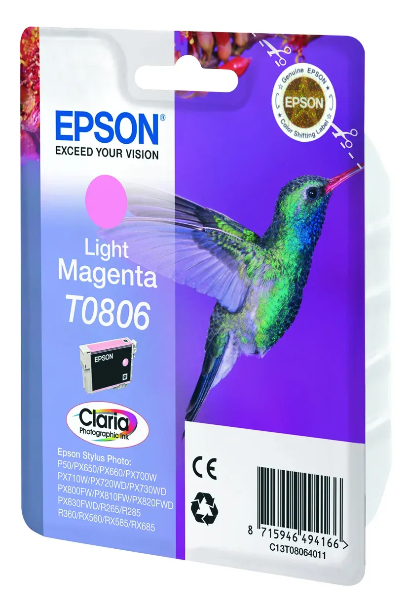 EPSON cartridge T0806 light magenta (kolibřík)