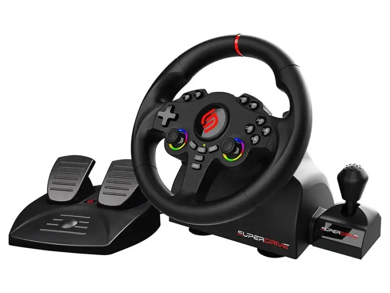 SUPERDRIVE Sada volantu a pedálů 220 RS-X/ PS4/ Xbox One/ Switch 1+2/ PC