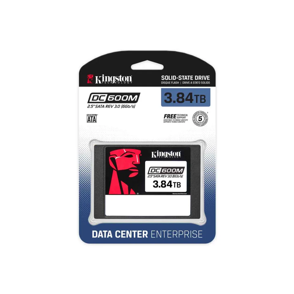 Kingston Flash 3840G DC600M (Mixed-Use) 2.5” Enterprise SATA SSD