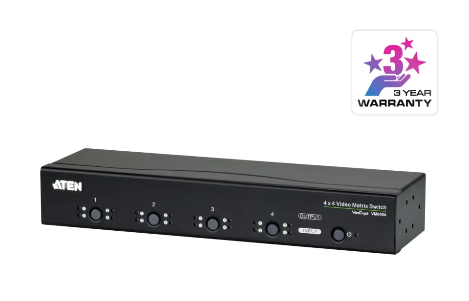 ATEN VM0404HB Professional Audio/Video Video Matrix Switches Standard VM0404HBSe