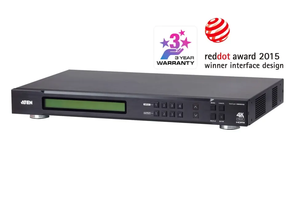 ATEN VM0404HB Professional Audio/Video Video Matrix Switches Standard VM0404HBSe