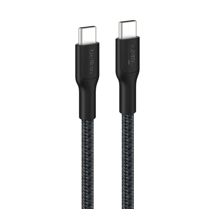 Belkin BOOST CHARGE PRO USB-C/USB-C kabel 240W, 3m, černý - odolný