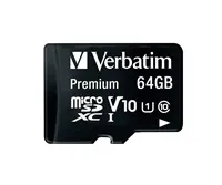 VERBATIM MicroSDXC karta 64GB Premium, U1 + adaptér