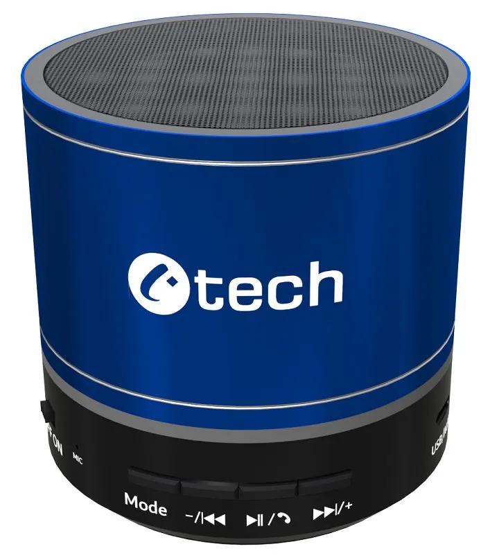 C-TECH reproduktor SPK-08L, bluetooth, baterie, USB-C, modrá
