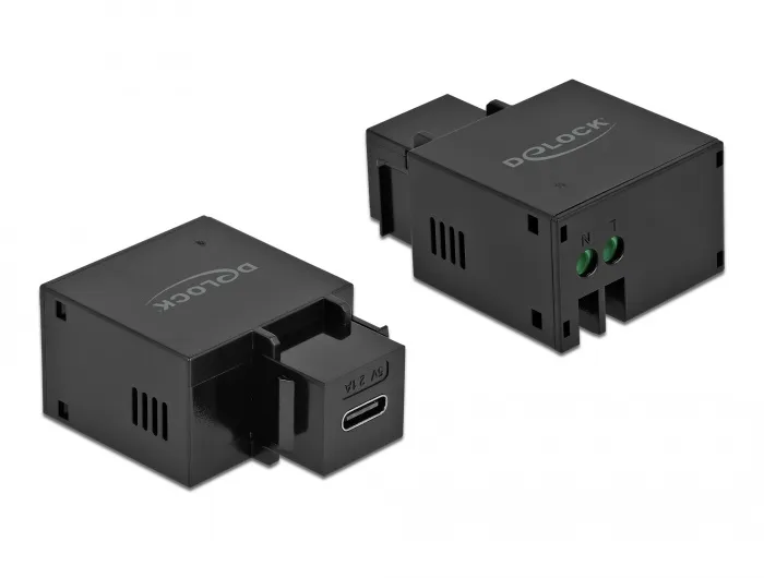 Delock Keystone Modul s nabíjecím portem USB C, 2.1 A, černá