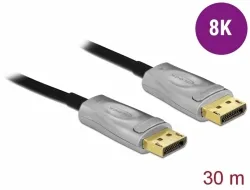 Delock Aktivní optický kabel DisplayPort 1.4 8K 30 m
