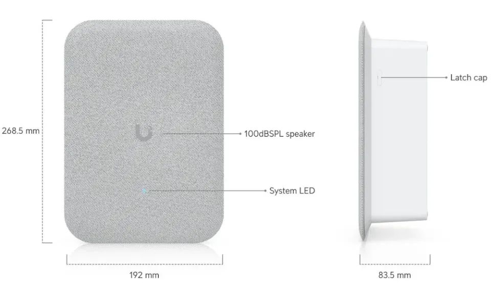 Ubiquiti UniFi AI Speaker - Vnitřní reproduktor/siréna, hlasitost 100dB, AI funkce, PoE++