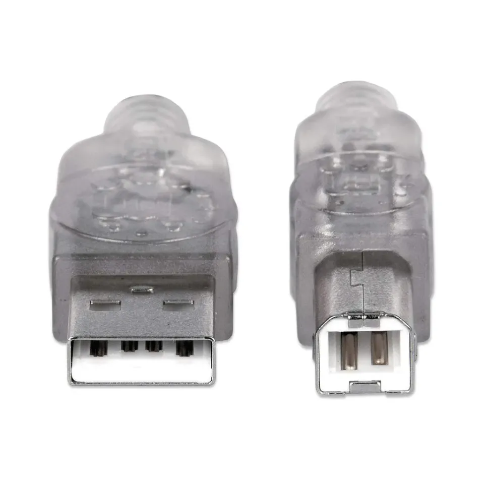 MANHATTAN Kabel USB 2.0 A-B propojovací 5m (stříbrný)