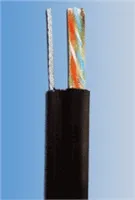 UTP kabel PlanetElite s nosným lankem, Cat5E, drát, venkovní PE, černý, 305m
