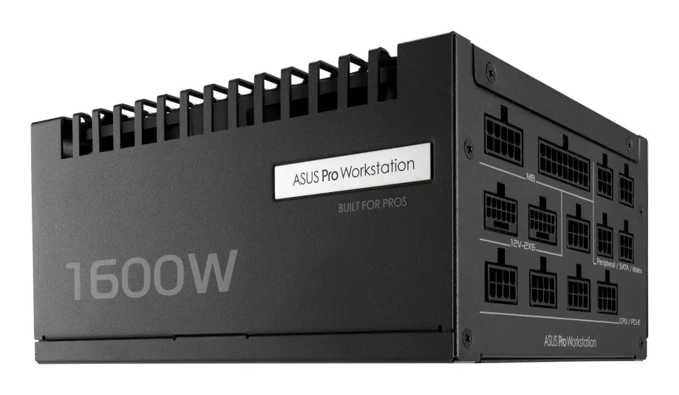 ASUS zdroj Pro WS 1600W Platinum, 140mm, Plně modulární, 80 Plus Platinum, ATX 3.1