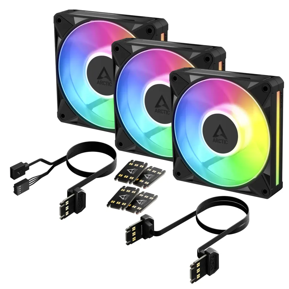 ARCTIC BioniX P12 A-RGB value pack (3ks) ventilátor - 120mm, black