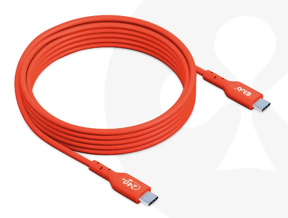 Club3D kabel USB-C, Oboustranný USB-IF Certifikovaný data kabel, Data 480Mb,PD 240W(48V/5A) EPR M/M 2m