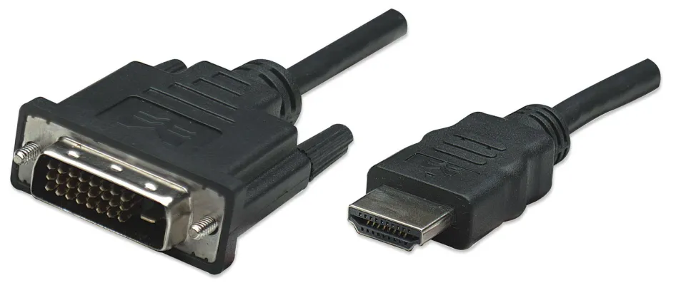 Manhattan kabel HDMI na DVI-D, Dual Link, 1m, černá