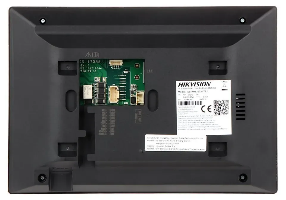 Hikvision DS-KIS602(B) - Kit IP videotelefonu, bytový monitor + dveřní stanice + switch + microSD