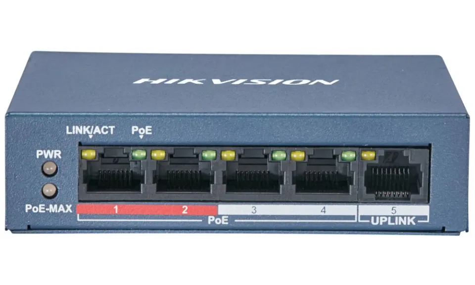 Hikvision DS-KIS602(B) - Kit IP videotelefonu, bytový monitor + dveřní stanice + switch + microSD