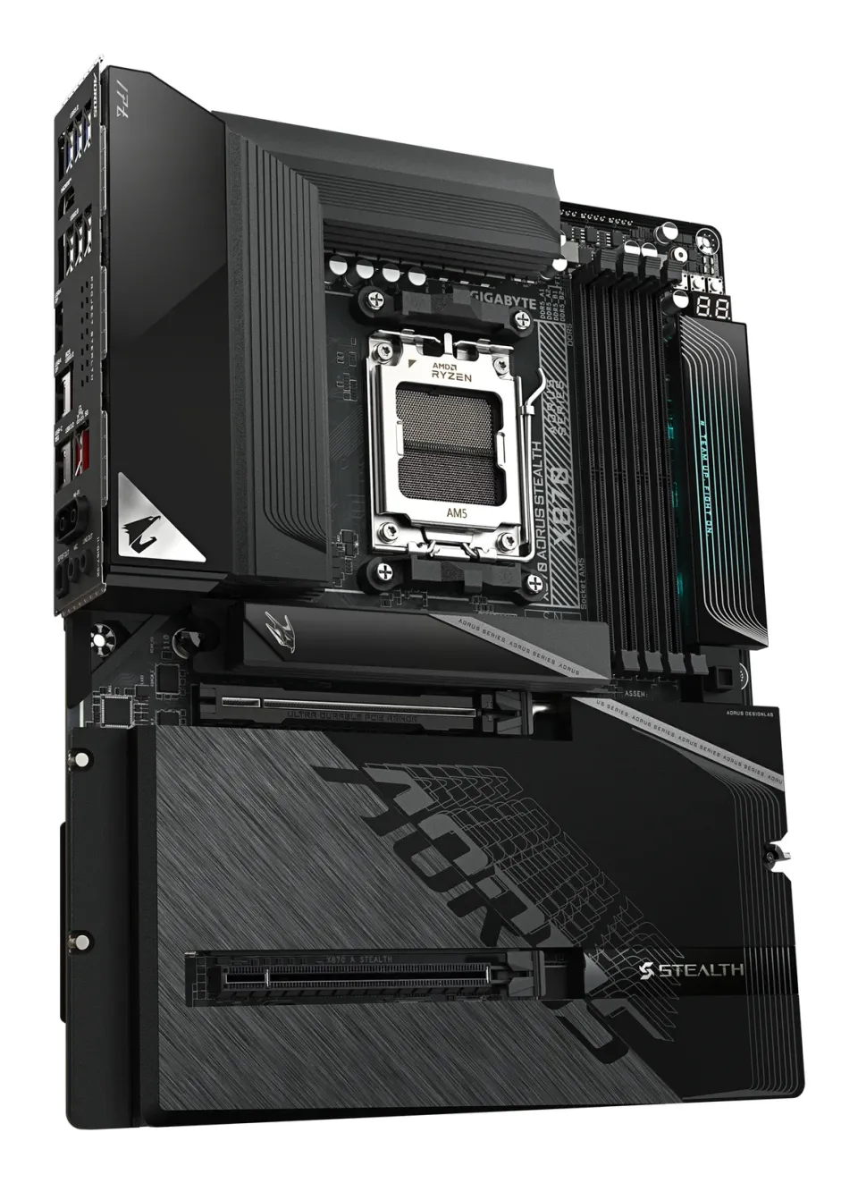 GIGABYTE MB Sc AM5 X870 AORUS STEALTH, AMD X870, 4xDDR5, 1xHDMI, 2xUSB4, WiFi