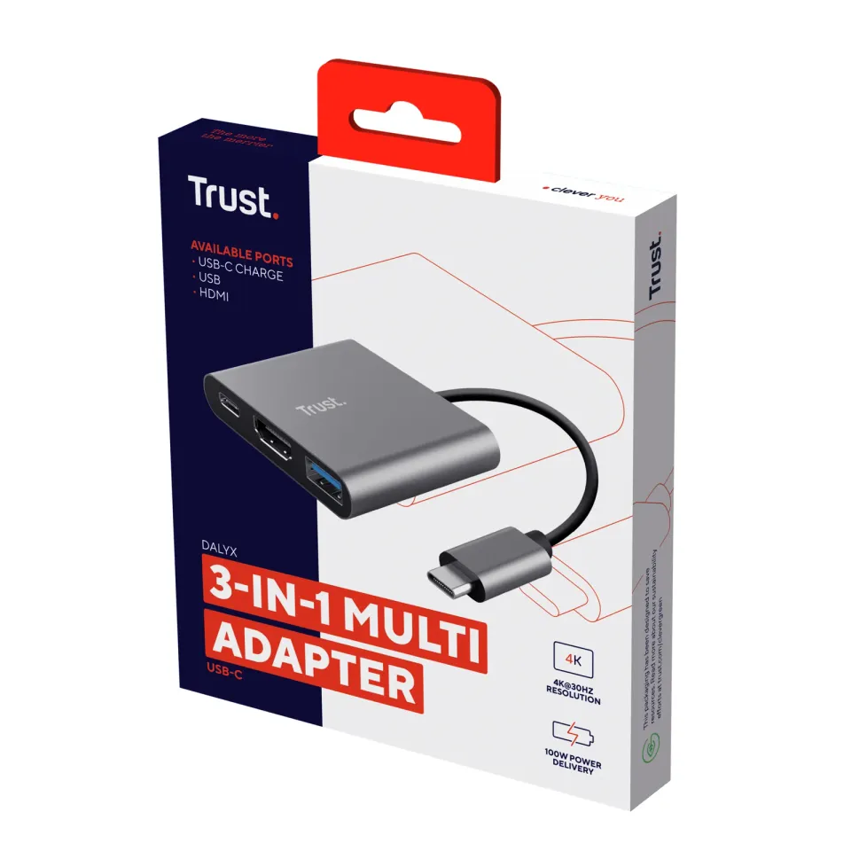 TRUST DALYX 3-IN-1 USB-C ADAPTER