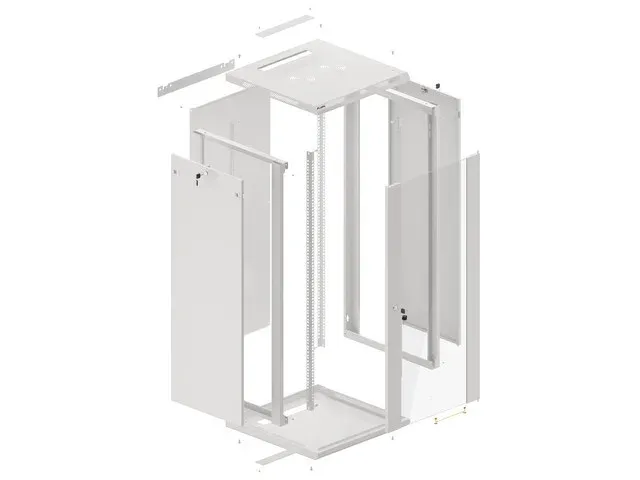 LANBERG RACKOVÁ SKŘÍŇ 19" NÁSTĚNNÁ 27U/600X600 (FLAT PACK) S PROSKLENÝMI DVEŘMI ŠEDÁ V2