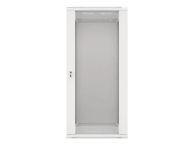LANBERG RACKOVÁ SKŘÍŇ 19" NÁSTĚNNÁ 27U/600X600 (FLAT PACK) S PROSKLENÝMI DVEŘMI ŠEDÁ V2