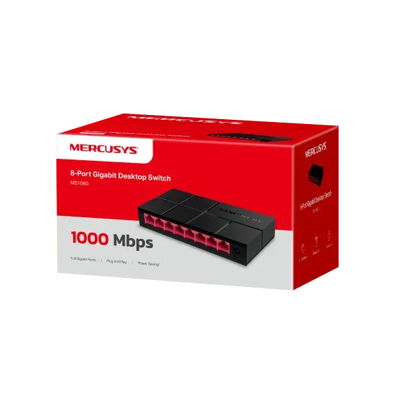 MERCUSYS switch MS108G (8xGbE, fanless)