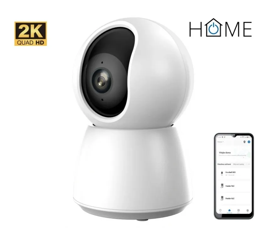 iGET HOME Camera CS4 White - bezdrátová vnitřní 2K kamera, Auto tracking, LAN po