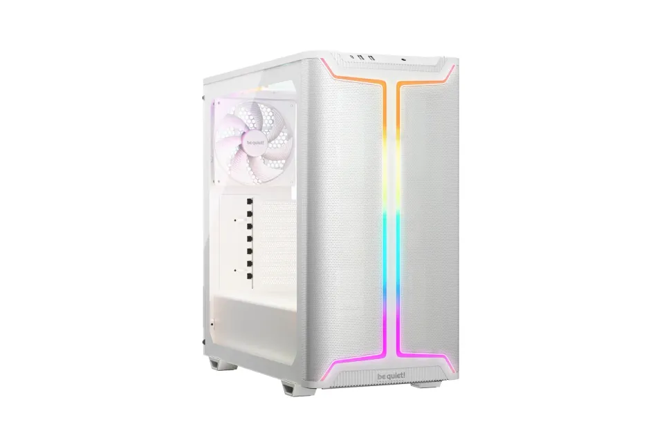 Be quiet! skříň PURE BASE 501DX / ATX / 3x140mm PWM fan / ARGB LED pásek / USB3.2 / temperované sklo / bílá
