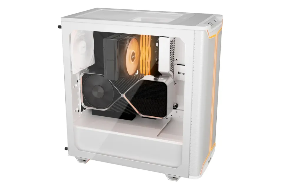 Be quiet! skříň PURE BASE 501DX / ATX / 3x140mm PWM fan / ARGB LED pásek / USB3.2 / temperované sklo / bílá